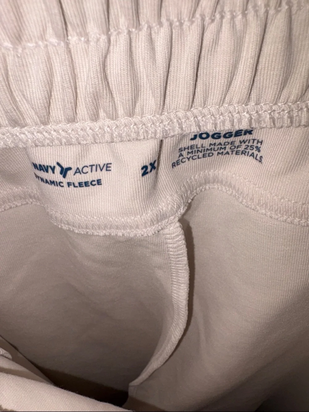 Old Navy Dynamic Fleece High Rise Jogger Pants - Cream  Drawstring Waist 2X NWT! - Picture 5 of 14
